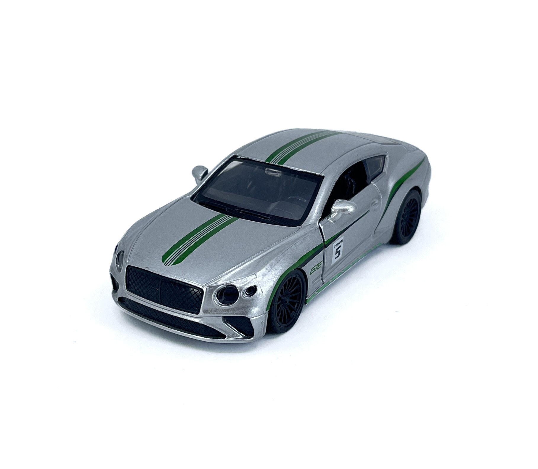 Gri Bentley Continental GT Metal Çek-Bırak Araba - Yarış Serisi