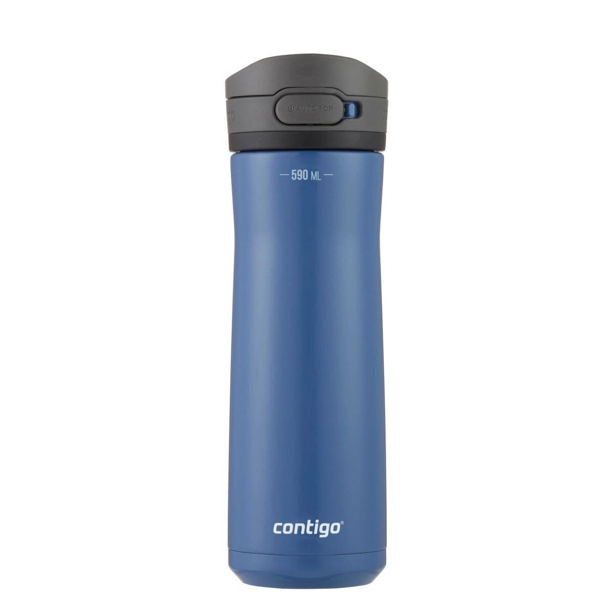 Contigo Jackson Chill 2.0 Çelik Tek El Bas İç Kilitli Su Matarası 590ml - Mavi