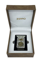 Zippo Deep Carve Snake Floral Dizayn Armor Case Özel Seri Çakmak