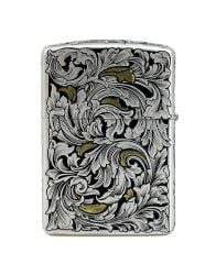Zippo Deep Carve Snake Floral Dizayn Armor Case Özel Seri Çakmak