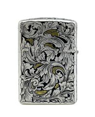 Zippo Deep Carve Snake Floral Dizayn Armor Case Özel Seri Çakmak
