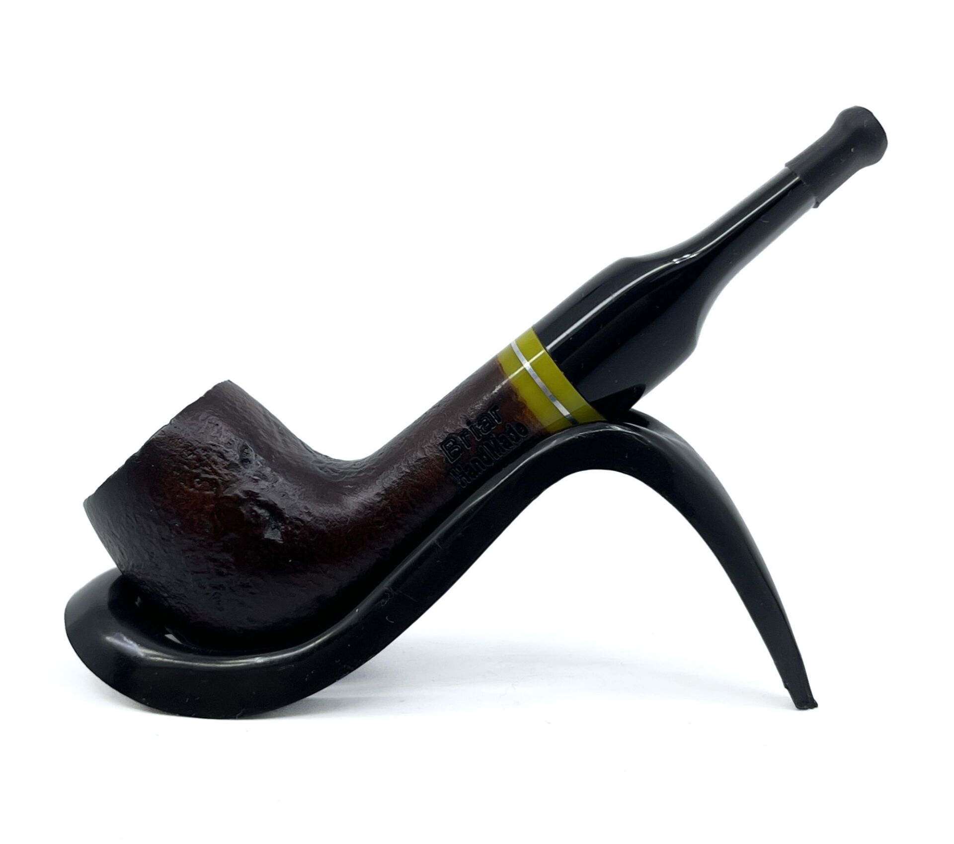 Pipsan İşlemeli El Yapımı Gül Kökü (Briar) Mini Pipo 9mm Filtreli - Model No: 17