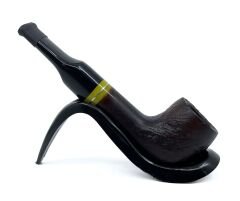 Pipsan İşlemeli El Yapımı Gül Kökü (Briar) Mini Pipo 9mm Filtreli - Model No: 17