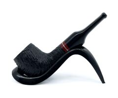 Pipsan İşlemeli El Yapımı Gül Kökü (Briar) Mini Pipo 9mm Filtreli - Model No: 18