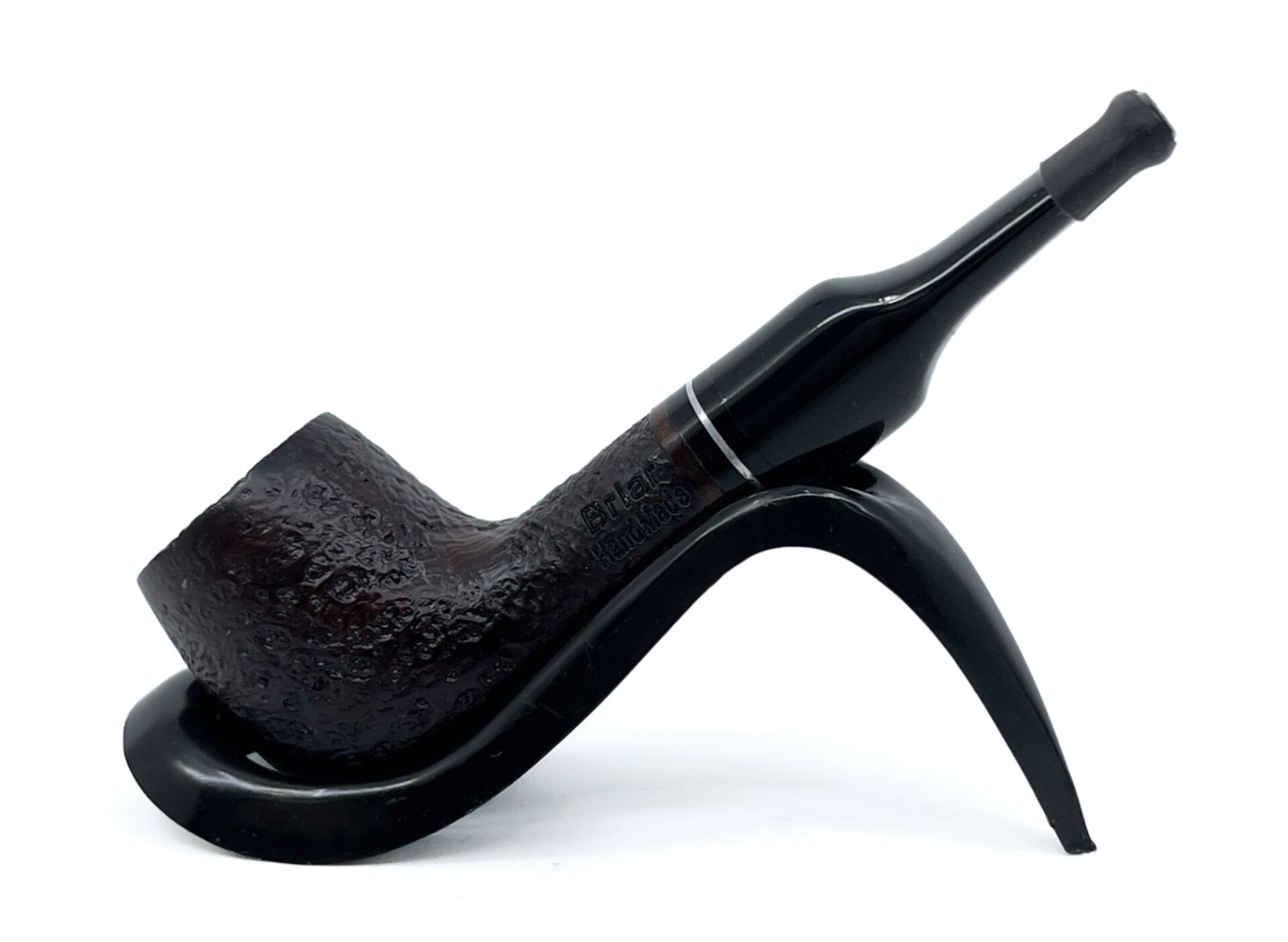 Pipsan İşlemeli El Yapımı Gül Kökü (Briar) Mini Pipo 9mm Filtreli - Model No: 19