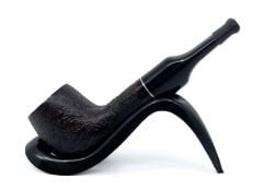 Pipsan İşlemeli El Yapımı Gül Kökü (Briar) Mini Pipo 9mm Filtreli - Model No: 19