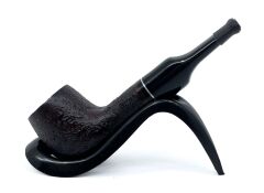 Pipsan İşlemeli El Yapımı Gül Kökü (Briar) Mini Pipo 9mm Filtreli - Model No: 19