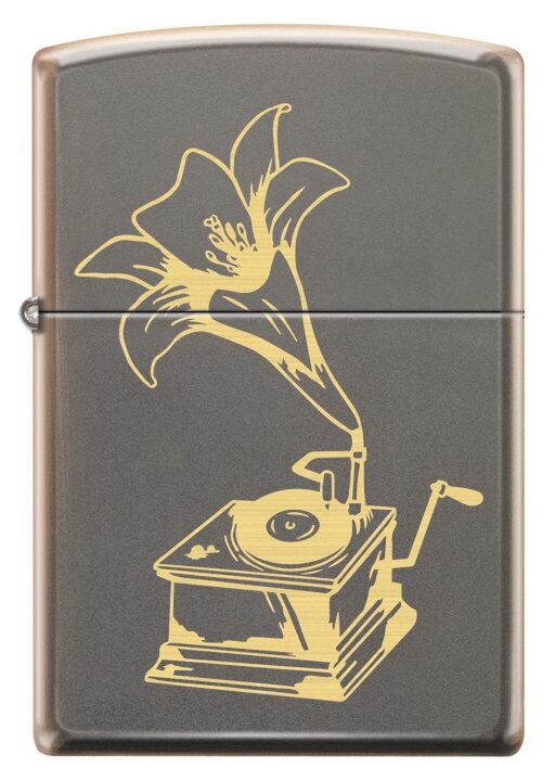 Zippo Rustic Bronze Record Player Dizayn Çakmak