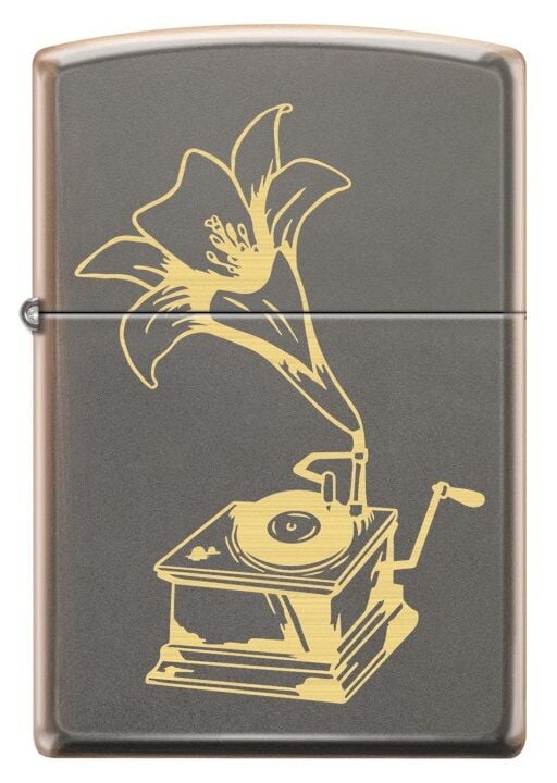 Zippo Rustic Bronze Record Player Dizayn Çakmak
