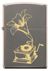 Zippo Rustic Bronze Record Player Dizayn Çakmak