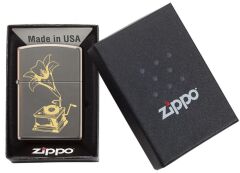 Zippo Rustic Bronze Record Player Dizayn Çakmak