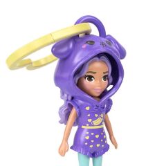 Polly Pocket ve Maceraları Ana Karakter Bebeği Anahtarlık JMN38 - Muz Desenli-Mor Kapüşonlu