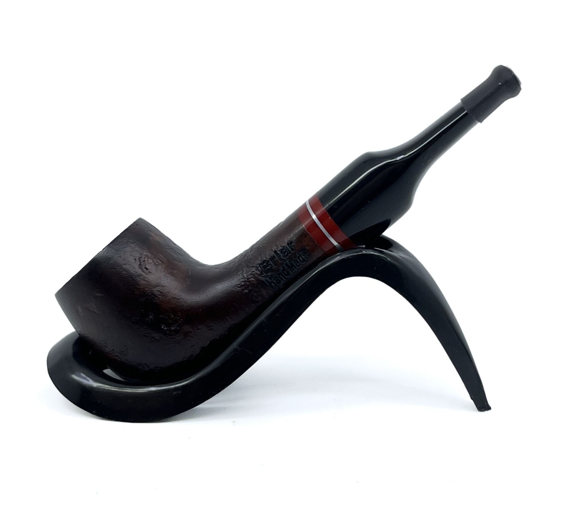 Pipsan İşlemeli El Yapımı Gül Kökü (Briar) Mini Pipo 9mm Filtreli - Model No: 20