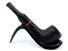 Pipsan İşlemeli El Yapımı Gül Kökü (Briar) Mini Pipo 9mm Filtreli - Model No: 20