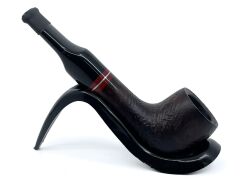 Pipsan İşlemeli El Yapımı Gül Kökü (Briar) Mini Pipo 9mm Filtreli - Model No: 20