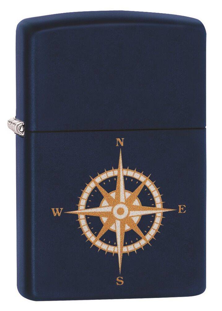Zippo Navy Matte Compass - Pusula Dizayn Çakmak