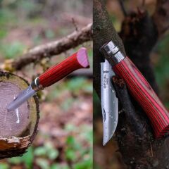 Opinel No 8 Laminated Birch Özel Seri Paslanmaz Bıçak (Kırmızı)