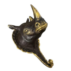 Pirinç Gergedan Figür Askılık