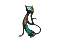 Pirinç Kedi Figürü