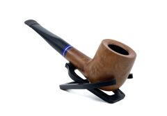 Dapper Bent Billiard Briar (Gül Kökü) 9 mm Filtreli El Yapımı Pipo - 3072