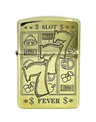 Zippo Armor® Armor Slot Fever 777 Deep Carve - Etched Brass Dizayn Özel Seri Çakmak