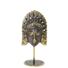 Masaüstü Pirinç Buddha Mask Figür