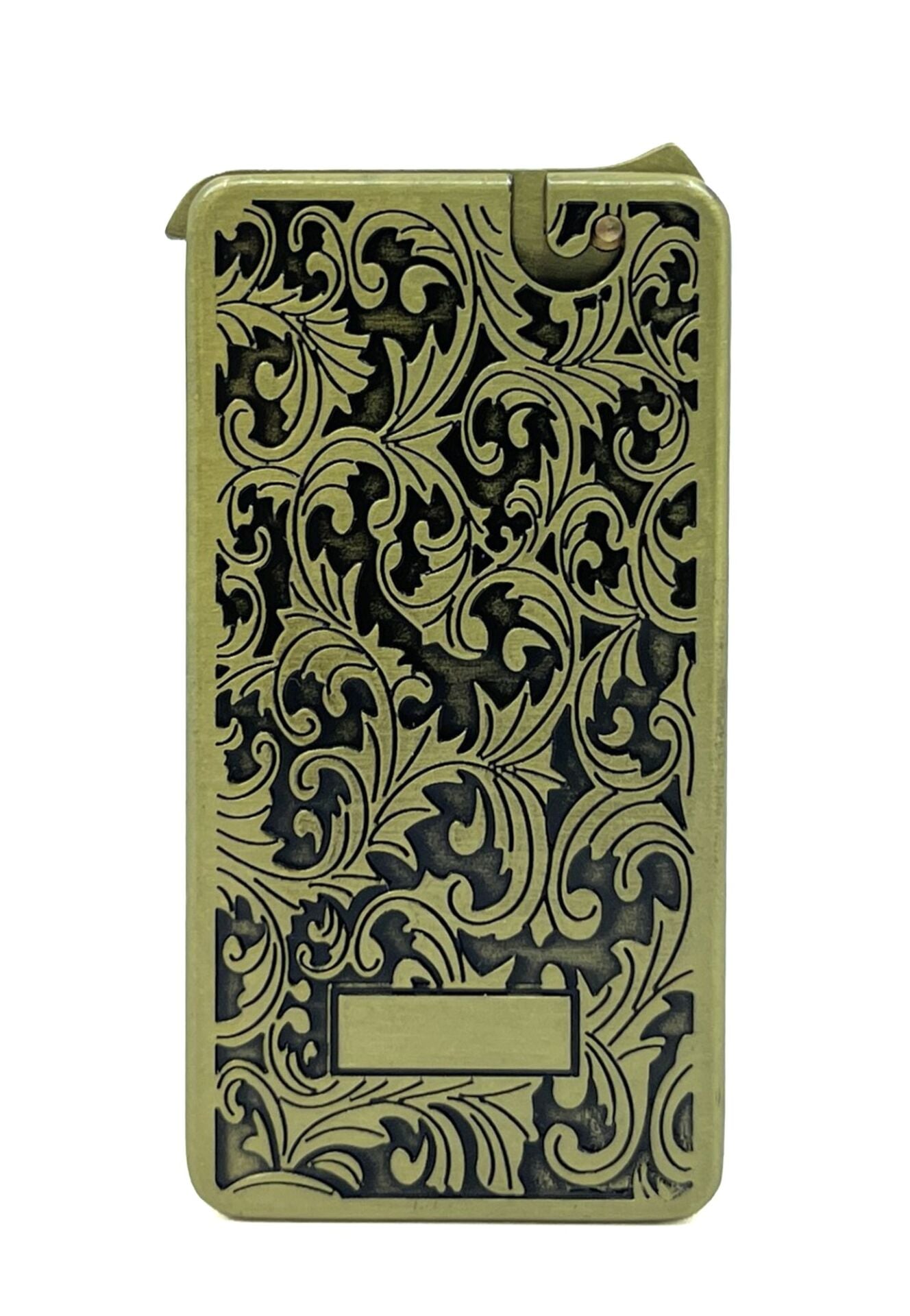 Zenit Klasik Kabartma Gravür Desenli Bronz Renk Metal Çakmak