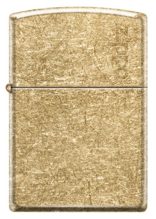 Zippo Logo Tumbled Brass Dizayn Çakmak