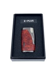 Z+Plus Çift Torch Alevli, Entegre Delicili (Punch) Lüks Puro Çakmağı - Maun & Füme
