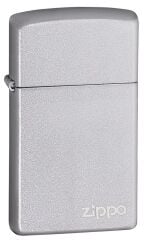 Zippo Slim Satin Chrome Bottom Logo Dizayn Çakmak