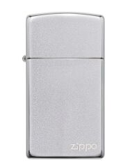 Zippo Slim Satin Chrome Bottom Logo Dizayn Çakmak