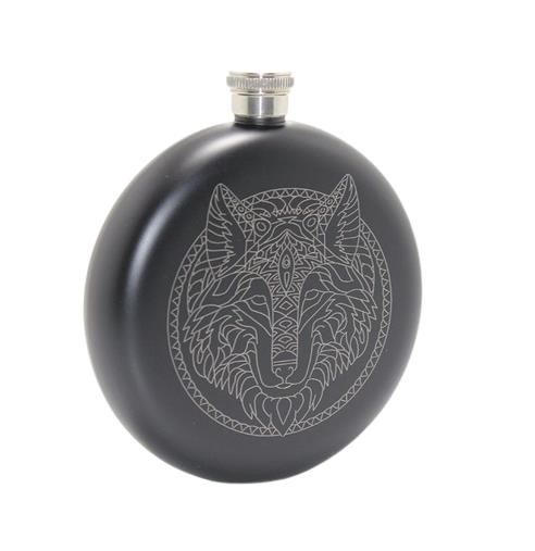 Kurt İşlemeli Cep Matarası 8 oz (237ml)