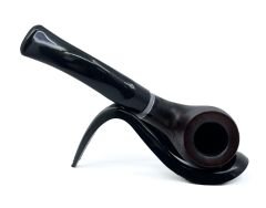 Dapper Bent Billiard Briar (Gül Kökü) 9 mm Filtreli El Yapımı Pipo - 3082