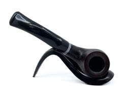 Dapper Bent Billiard Briar (Gül Kökü) 9 mm Filtreli El Yapımı Pipo - 3082