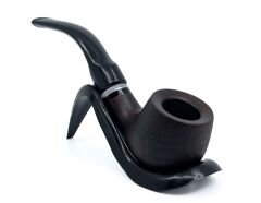 Dapper Bent Billiard Briar (Gül Kökü) 9 mm Filtreli El Yapımı Pipo - 3082