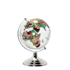 Dünya Şeklinde Dekoratif Kristal Küre