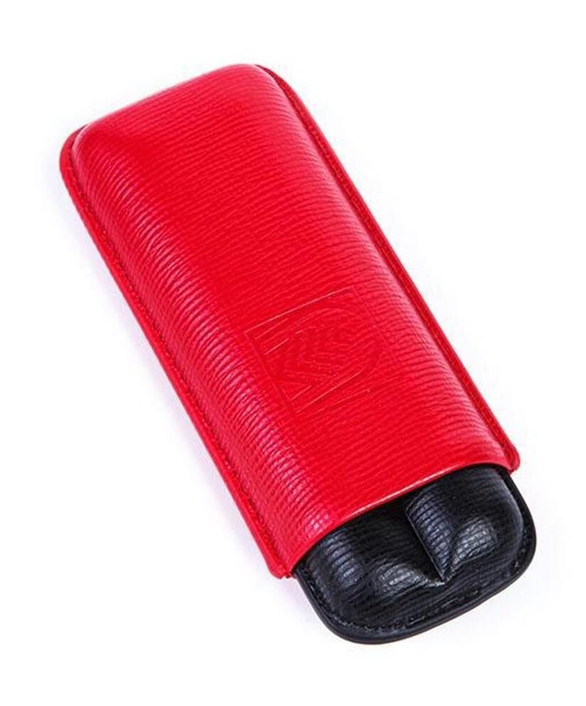 Parmida Deri Puro Kılıfı 2'li - Seyahat Humidoru Kırmızı/Siyah