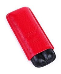 Parmida Deri Puro Kılıfı 2'li - Seyahat Humidoru Kırmızı/Siyah