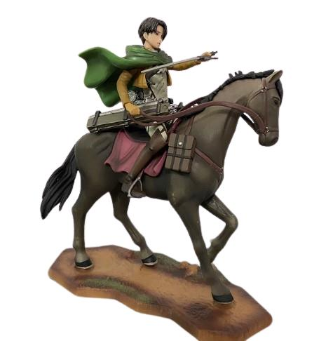 Attack On Titan Levi Ackerman Atlı Anime Figür Seti