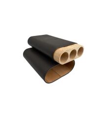 Parmida Deri Puro Kılıfı 3'lü - Seyahat Humidoru Koyu Kahverengi