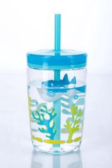 Contigo Floating Straw Shark  420 ml Çocuk Suluk