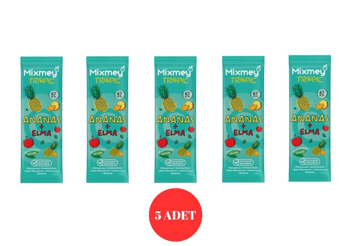 Mixmey Elma ve Ananas Meyve Bar 20 g (5 ADET)