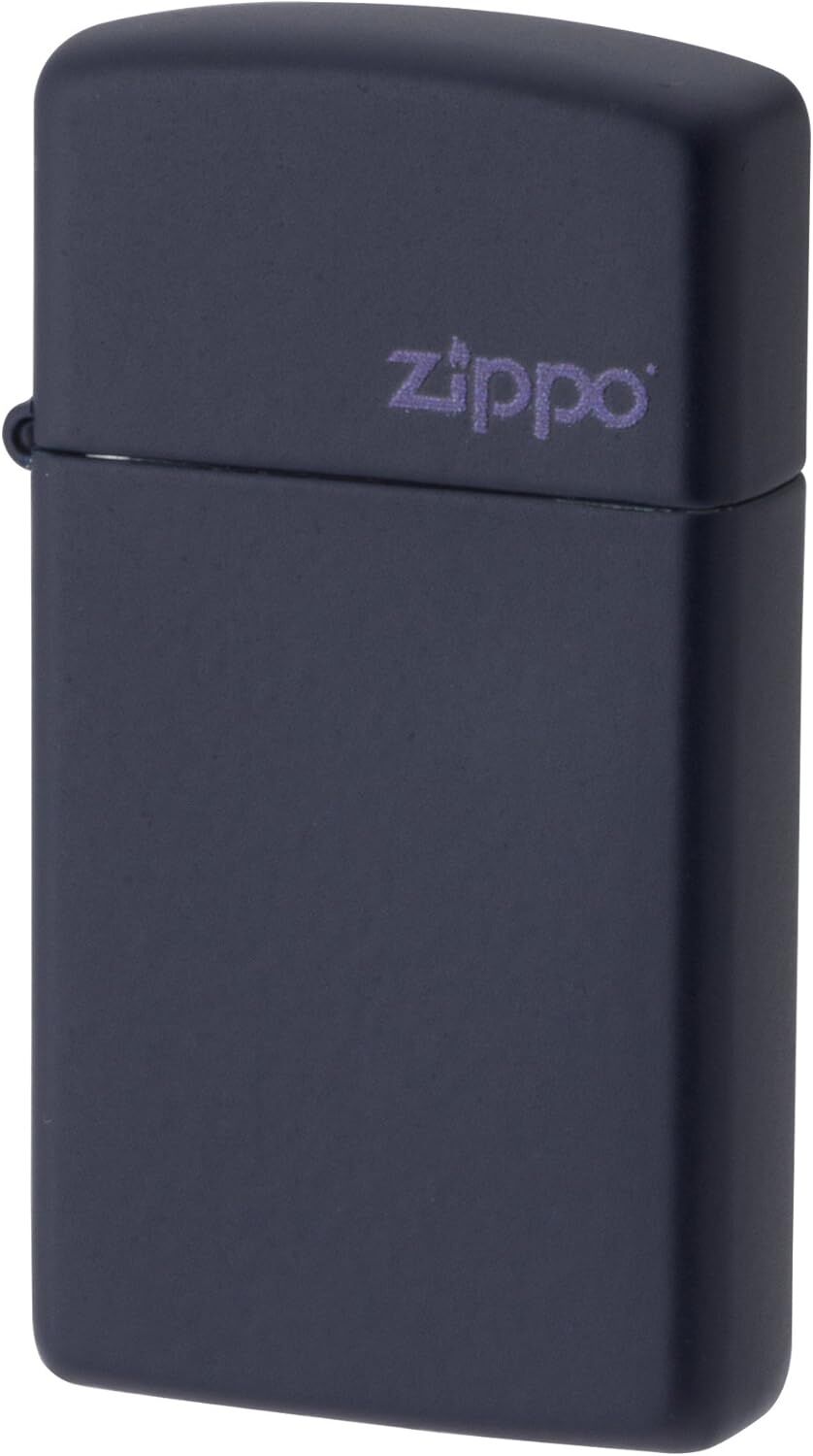 Zippo Slim Navy Matte  Logo Dizayn Çakmak