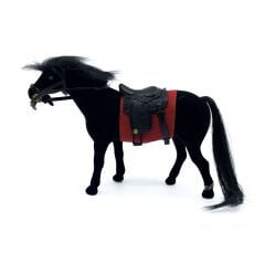 Livery Stable - Süvari Eyerli Siyah Oyuncak At
