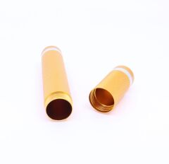 Parmida Alüminyum Puro Tüpü / Puro Taşıma Tüpü - Parlak Bronz