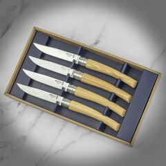 Opinel Chic 4'lü Et Bıçağı Seti - Dişbudak Ağacı (Ash Wood)