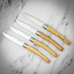 Opinel Chic 4'lü Et Bıçağı Seti - Dişbudak Ağacı (Ash Wood)