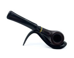 Dapper Bent Billiard Briar (Gül Kökü) 9 mm Filtreli El Yapımı Pipo - 3066