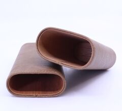 Parmida Kahverengi Deri Puro Kılıfı 3'lü - Seyahat Humidoru