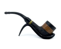 Dapper Bent Billiard Briar (Gül Kökü) 9 mm Filtreli El Yapımı Pipo - 3065